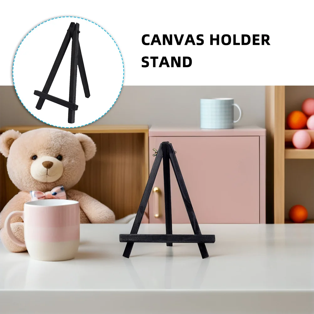 Meja Easel Lukis Kayu Tripod Kecil Penyangga Kanvas Dudukan Kanvas Meja untuk Pajangan
