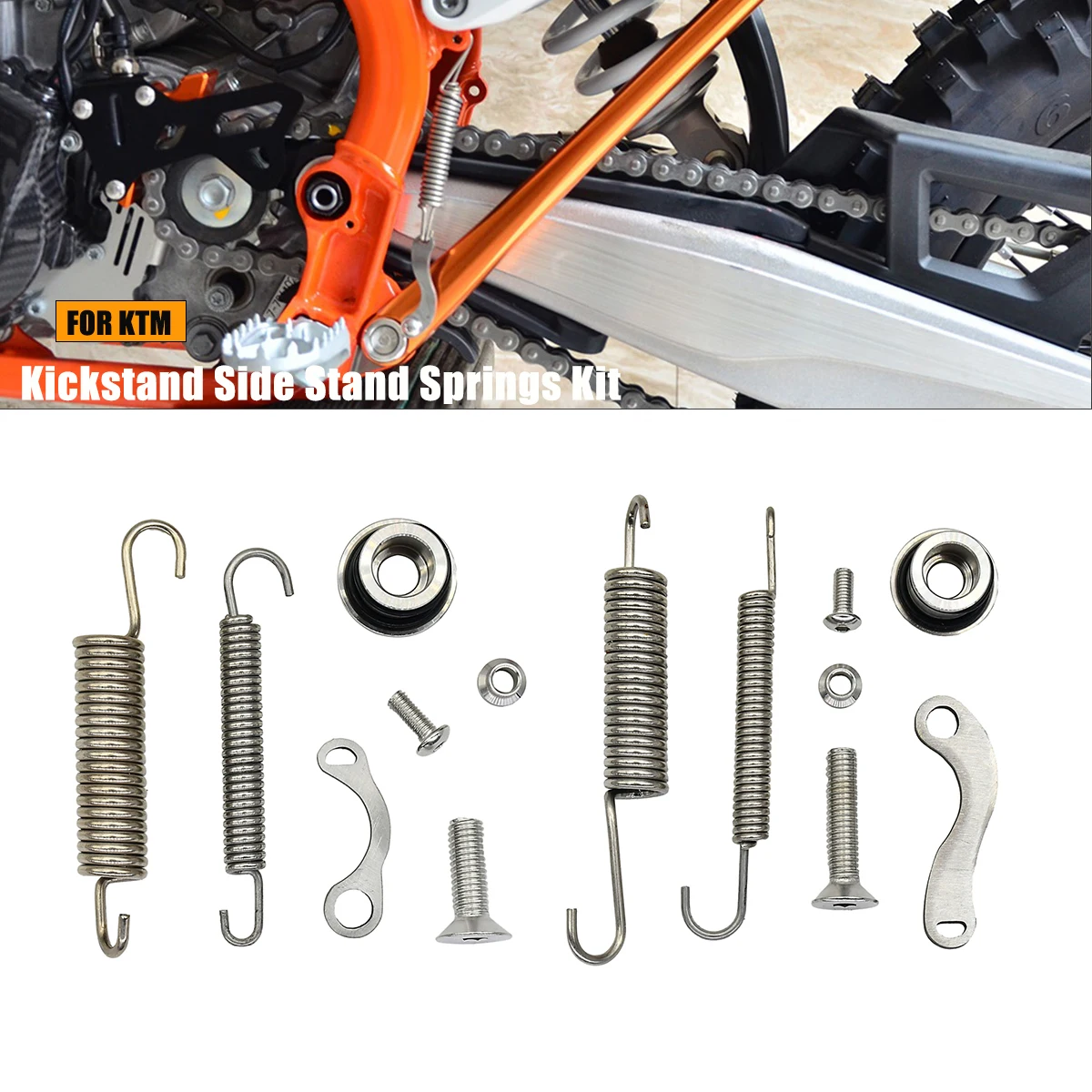 

Motocross Kickstand Side Stand Springs Kit For Husqvarna FE TE FX TX 2017-2022 For KTM EXC EXCF XC XCF XCW SX SXF 2008-2021 2023