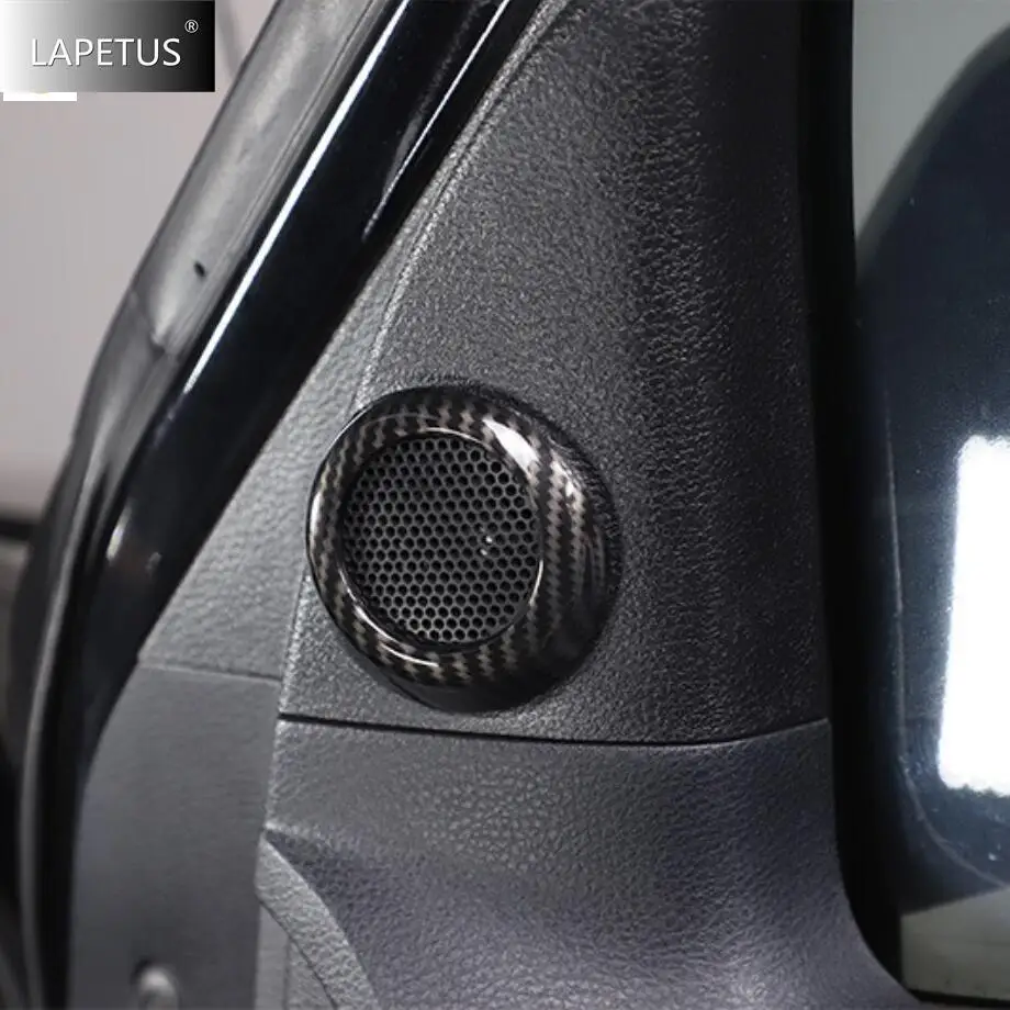 

Carbon Fiber Car Water Cup Holder / Rear Door Speaker / Armrest Box Panel Accessories Cover Trim For Toyota Tundra 2014 - 2021