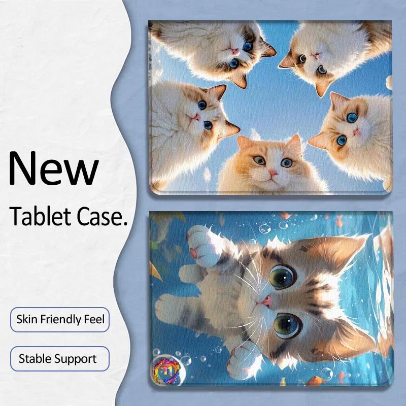 

Popular Cat Bear Art Cartoon Gift For Xiaoxin Lenovo Tab P12 Extreme Legion Y900 Idea Pro GT 12.1 2025 Foldable Tablet Case