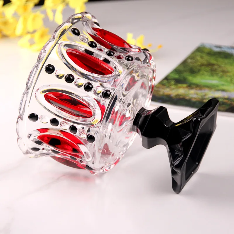 Personality Creative Tall Glass Fruit Plate Bar Restaurant Ice Cream Bowl Dessert Bowl Home Living Room Candy Dried