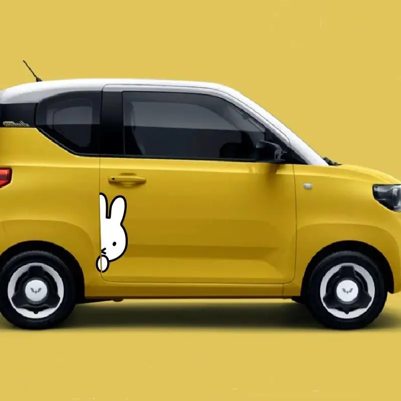 Miffy Rabbit-pegatinas creativas de Anime, calcomanías impermeables para coche y motocicleta, decoración de puerta/equipaje, arte de pared autoadhesivo de dibujos animados