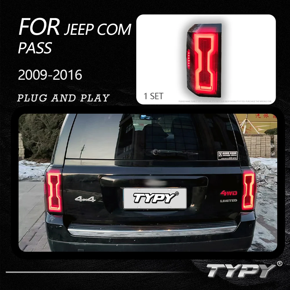 TYPY Dynamic Turn Signal Tail Lamp Automotive Accessories Upgrade Modified New LED For Jeep Patriot Taillight 2009-2016