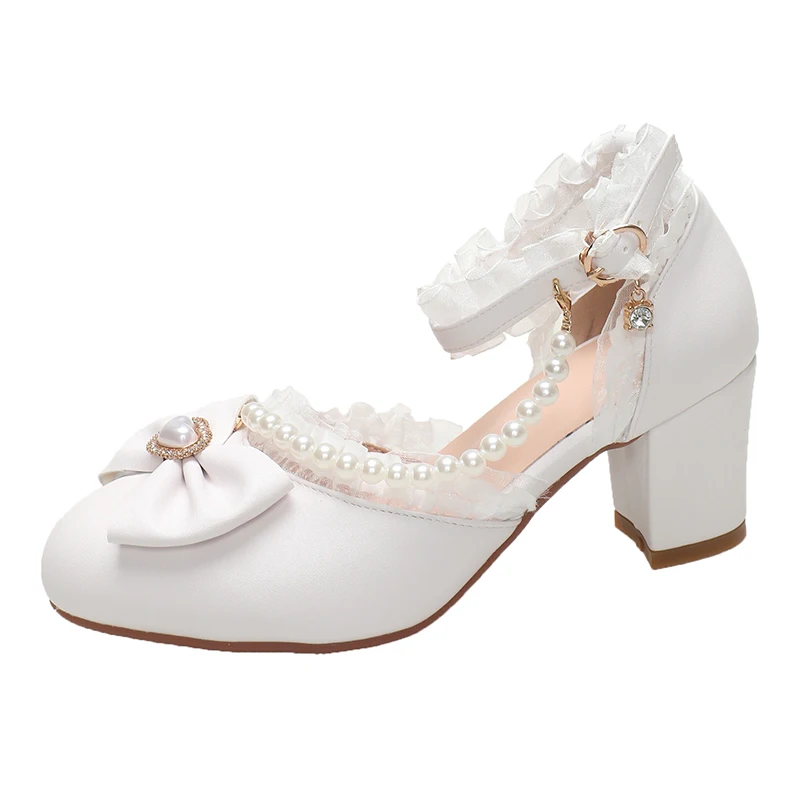 Schattige prinses Lolita sandalen vrouwelijke studenten grote kleine maten hoge hakken zachte meisjes fee schoenen originele LO schoenen kawaii zoet