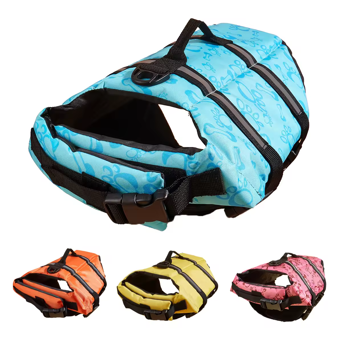 Chaleco salvavidas para perros, reflectante, ajustable, de verano, traje de baño para perros grandes, chaleco de seguridad para surf, velero, flotabilidad mejorada, chaleco salvavidas para mascotas