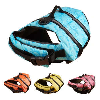 Chaleco salvavidas para perros, reflectante, ajustable, de verano, traje de baño para perros grandes, chaleco de seguridad para surf, velero, flotabilidad mejorada, chaleco salvavidas para mascotas 1