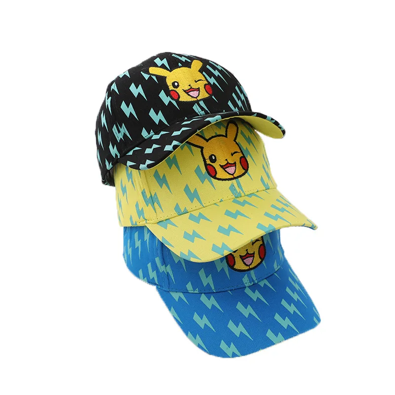 2023 Best Pokemon baseball cap Pikachu Children\'s Hat Duck Tongue Hat Pocket Monster Anime Sun visor Outdoor Sports Gifts