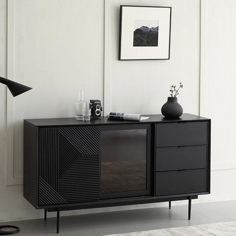 Light luxury urban solid wood sideboard, living room against the wall, cabinet storage cabinet, tea cabinetd