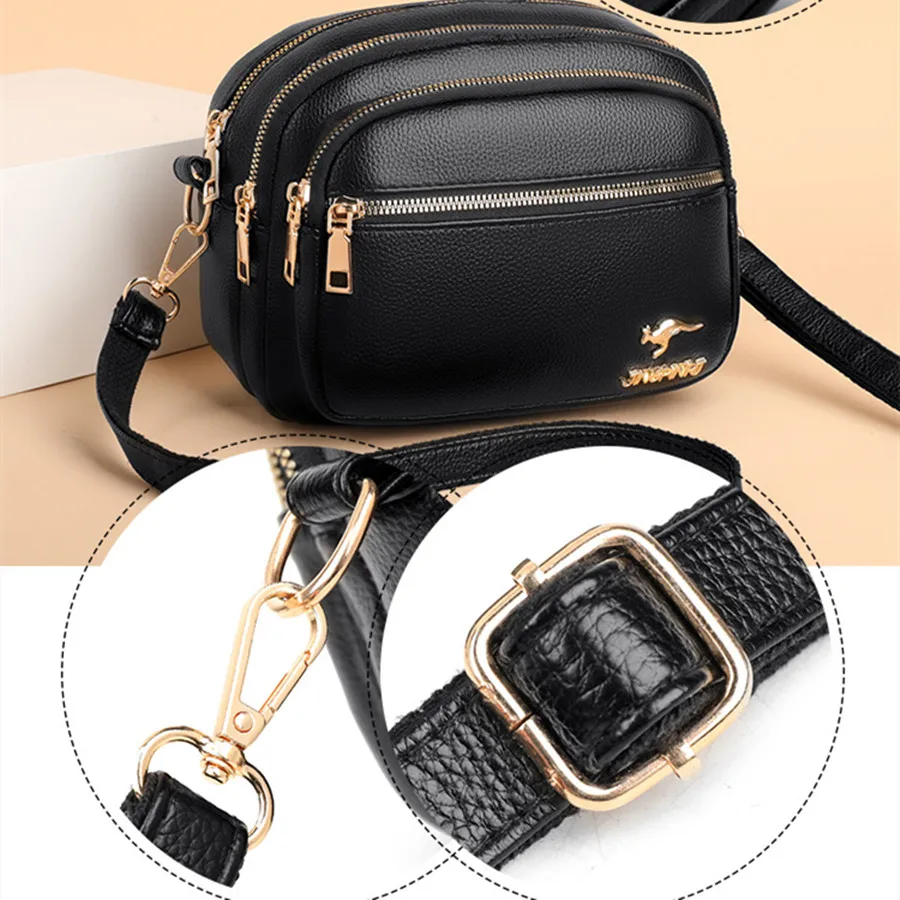 Women New Bag Multi-layer Crossbody Multi-pocket Mom Purse PU Mini Small Luxury Ladies Hand Bags Bolso