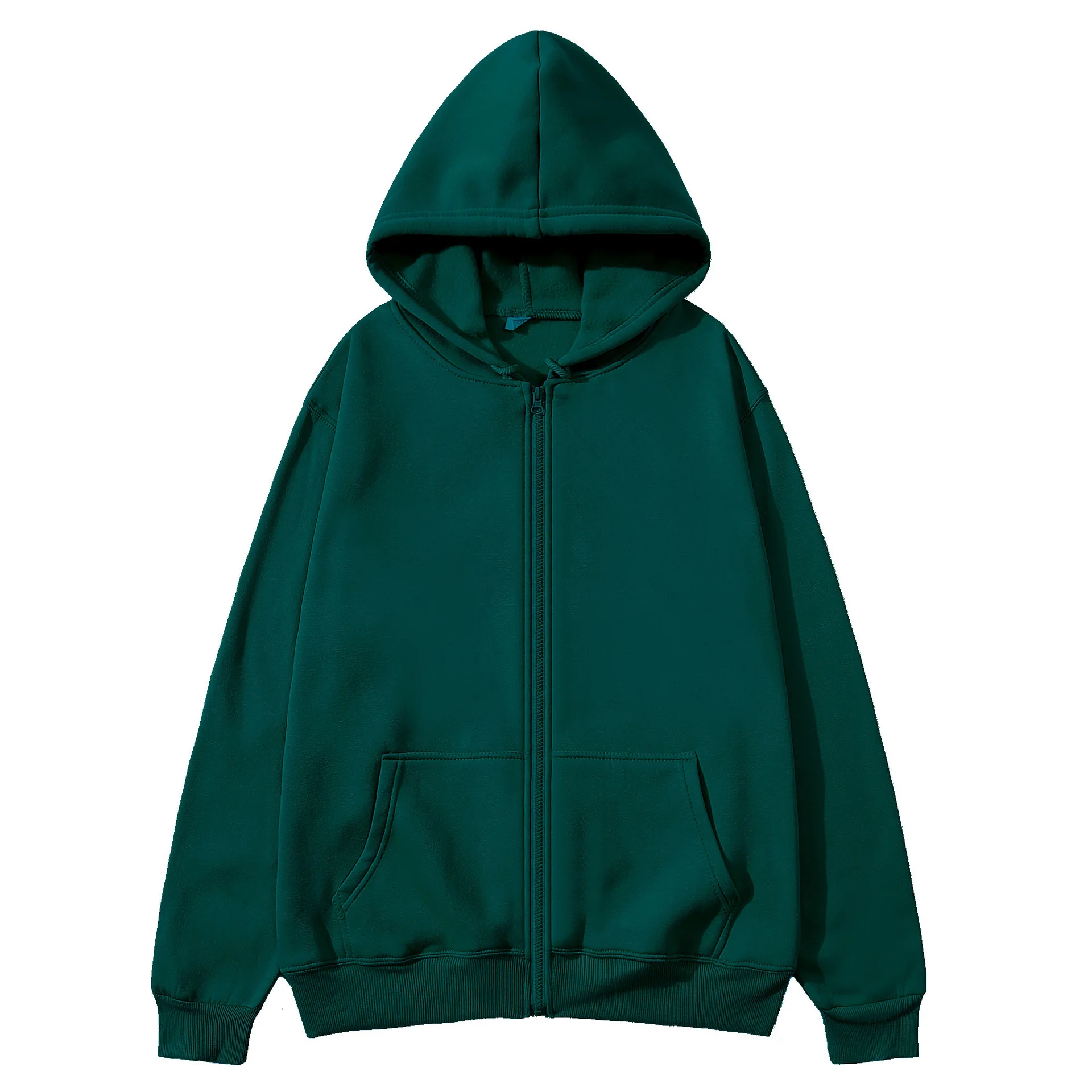 2025 Neue Mode Reißverschluss-Hoodies Damen/Herren Modischer Langarm-Kapuzenpullover Lässige Herbst-Winter-Sportbekleidung Einfarbige Kleidung – Detail 7