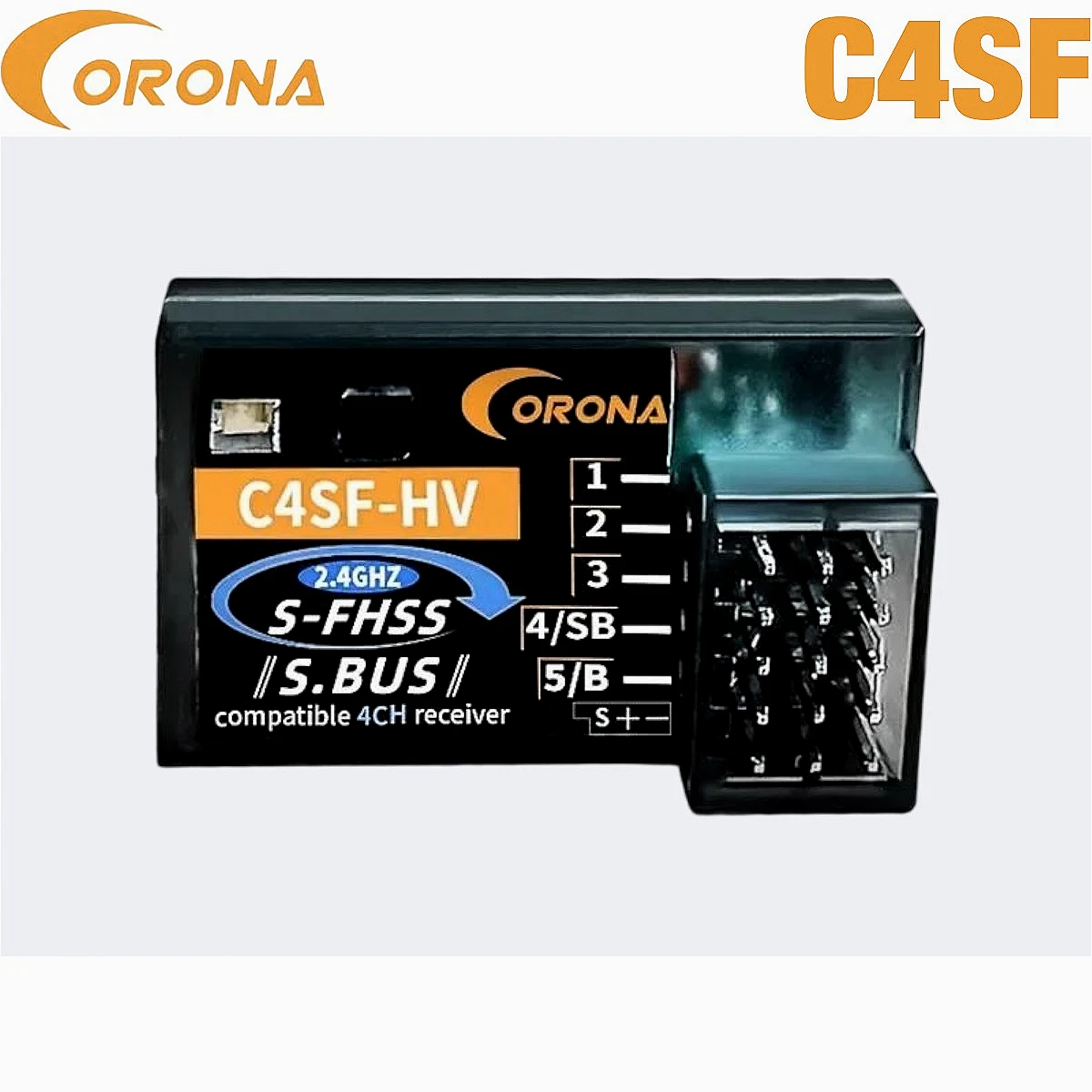 

CORONA C4SF 2.4G HV Receiver for FutabaS-FHSS FHSS SBUS 3PV 3PK 4PKS 7PK T14SG Splashproof