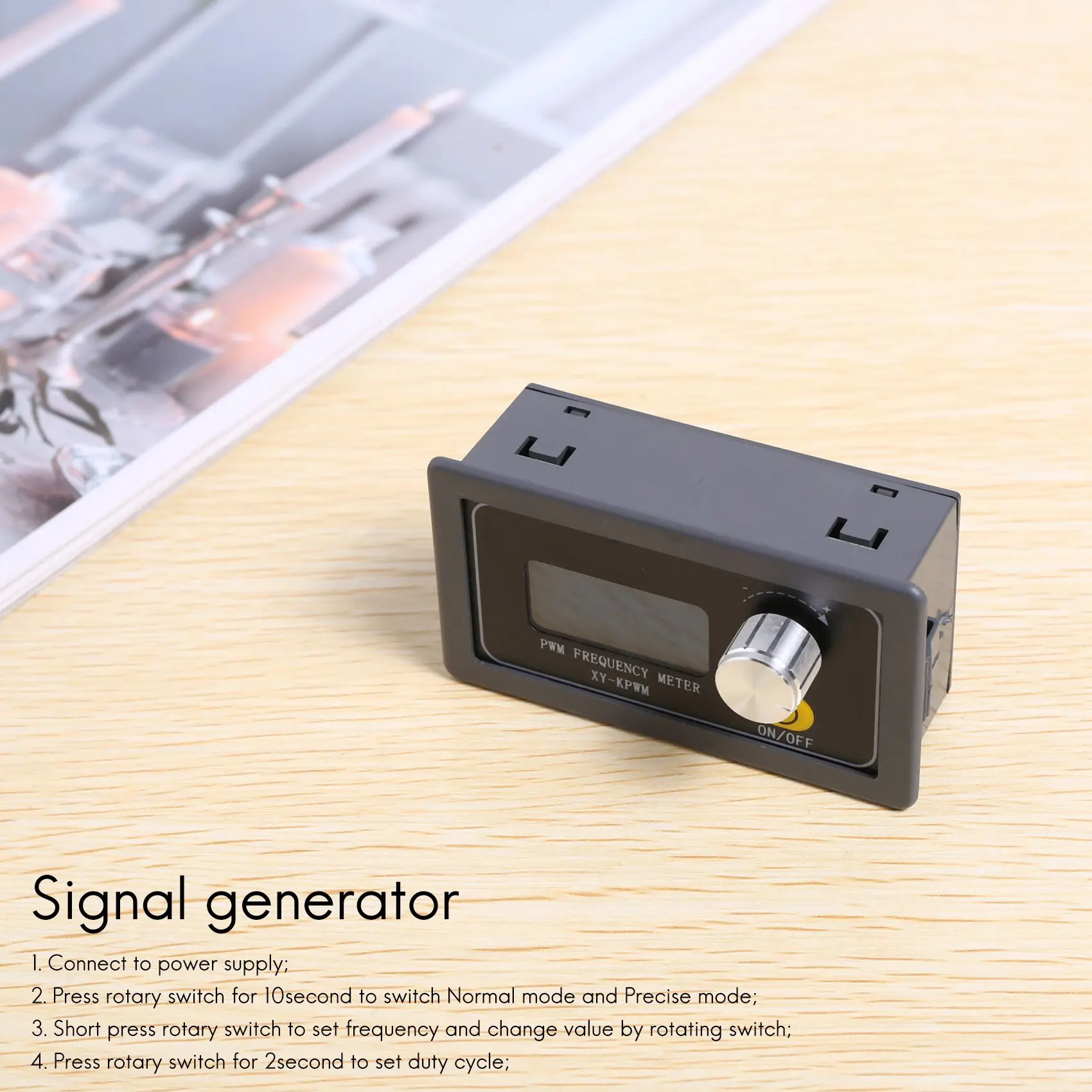 CMHI PWM Pulse Frequency Duty Cycle Adjustable Square Wave Signal Generator Module 1HZ-150KHZ Signal Generator LCD Display