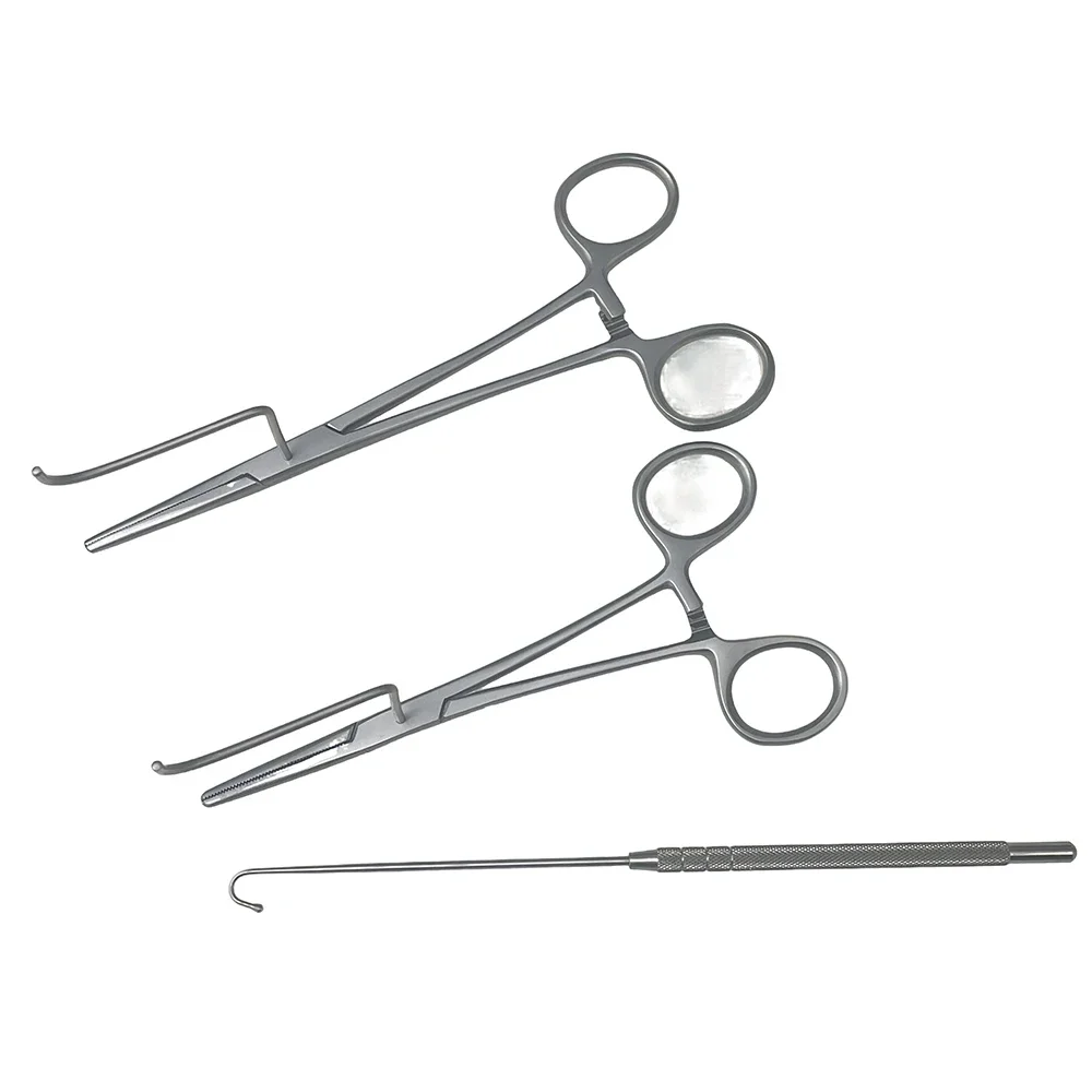 Animals Cat Dog Stainless Steel Ovarian Clamps for Pet Animal Spay, Fixation & Surgical Sterilization Instrument Tools Supplies