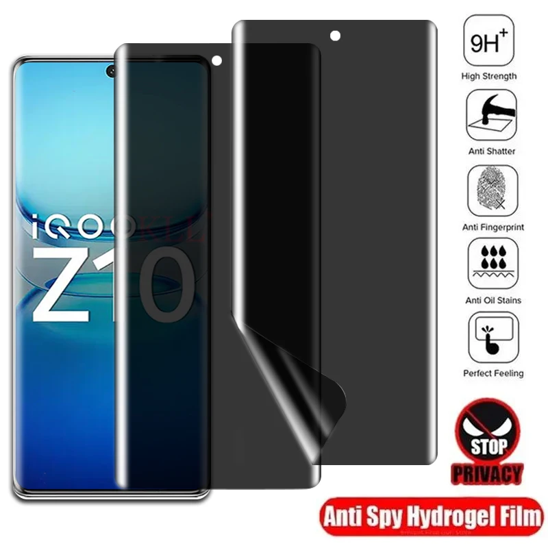 

1-2pcs Privacy Hydrogel Film for Vivo iQOO Z10 Z10R Z9s Z7 Pro Anti Spy Screen Protector for iQOO 12 11 10 9 8 Pro Film no glass