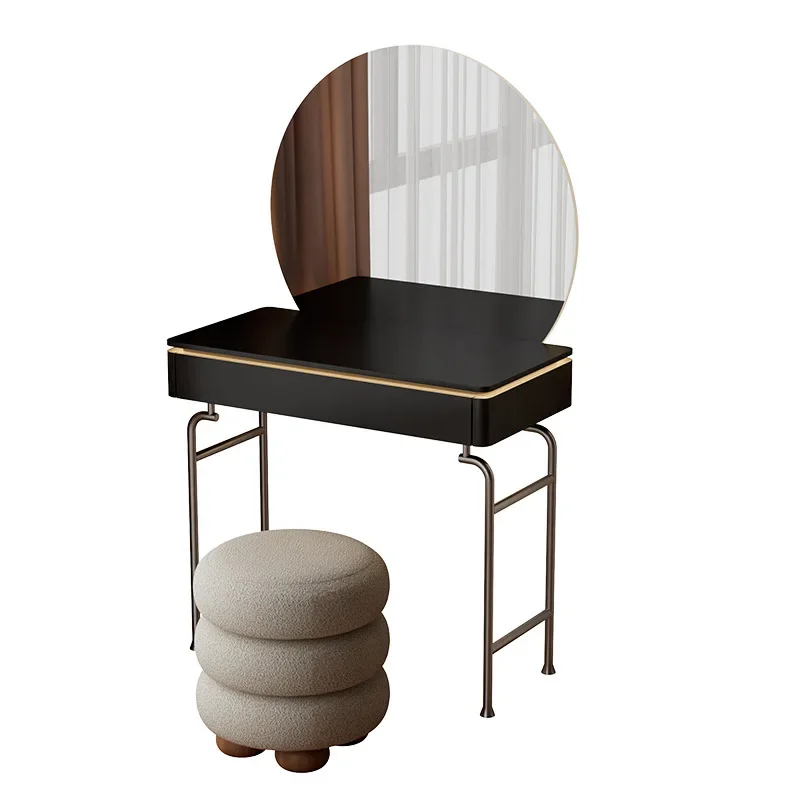 

Hot SalesBlack Dressing Table Light Luxury Small Apartment Modern Simple Designer Advanced Sense Bedside Italian Solid Wood Mak