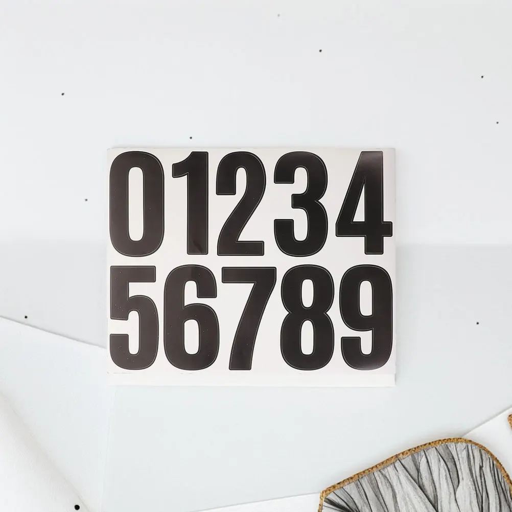 Large Mailbox Number Stickers Weatherproof Adhesive House Door Trash Can Address Identification Self-Sticking Decals