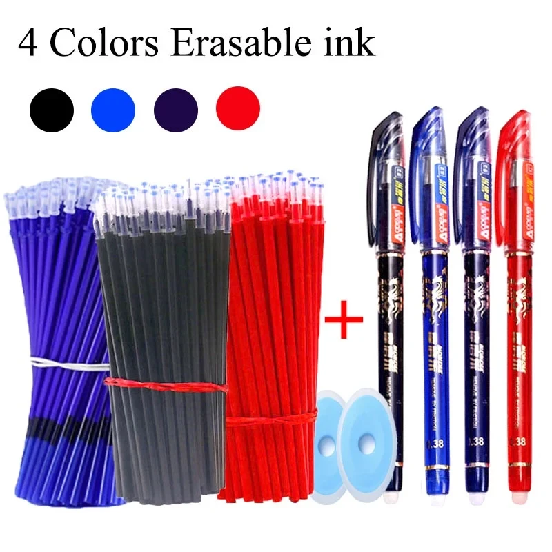 33/66pcs  Erasable Gel Pens With Refill 0.5mm Bullet Tip Back To School Acsesories Office Writing Supplies Ballpoint Pens