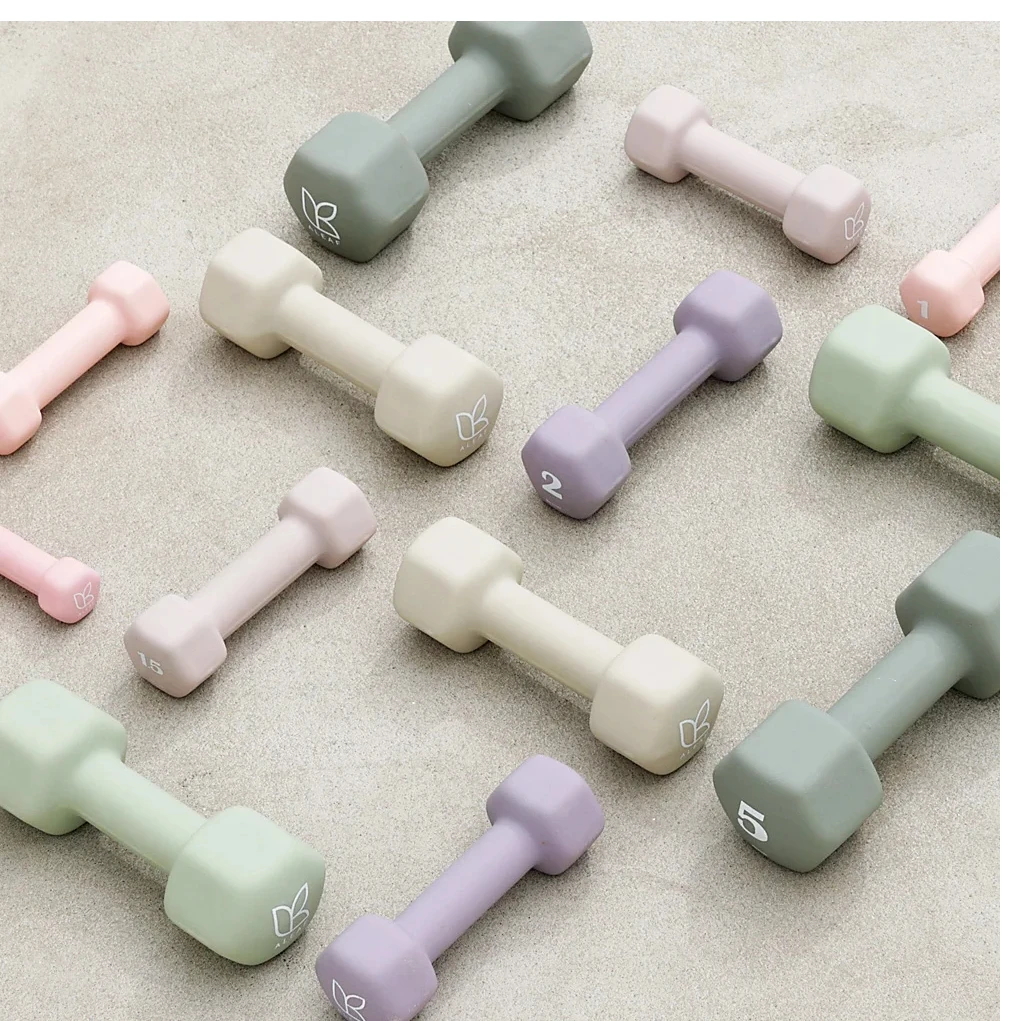 دمبل سداسية بلون النيوبرين من أريف (مجموعة من 2) 0.5 ~ 5 كجم جمال نسائي محلي الصنع #1