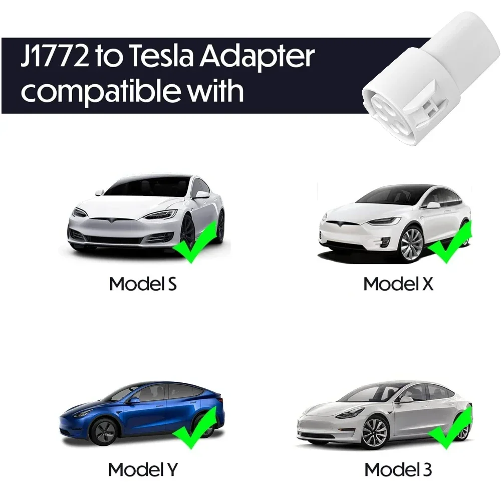 Electric Vehicle Charging Adapter Type1 J1772 to Teslas Model X Y 3 S for EV Charger Connector EVSE Conversion Teslas Socket