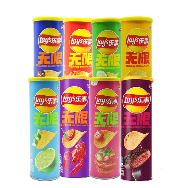 Lay's Potato Chips 3.18oz(90g)*3 flessen Leisure TV-serie voldoen aan verlangingen, kantoor gepofte snacks
