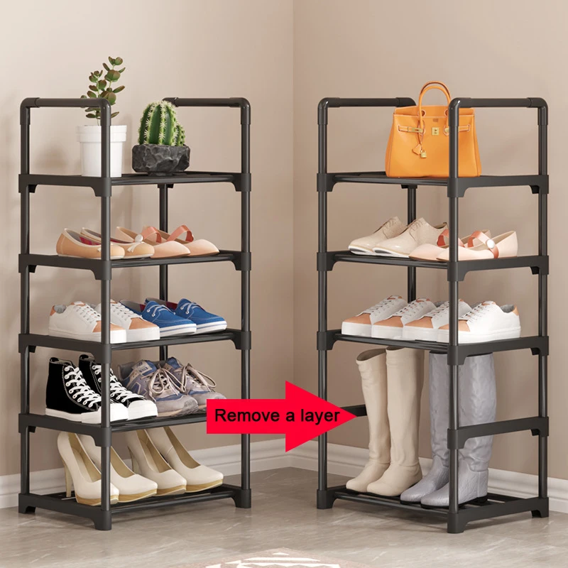 Shoe Cabinets Home Furniture Sets Space Saving Lounge Shoes Organizer Shoe-shelf Door Back Standing Shoerack Zapatero