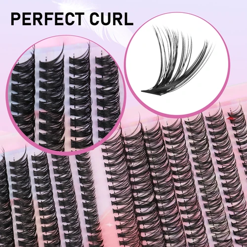 Imagen 2 del producto 30P + 40P + 50P extensión de pestañas individuales DIY pestañas postizas suaves hechas a mano para maquillaje profesional aspecto en casa pestañas de Manga tenues