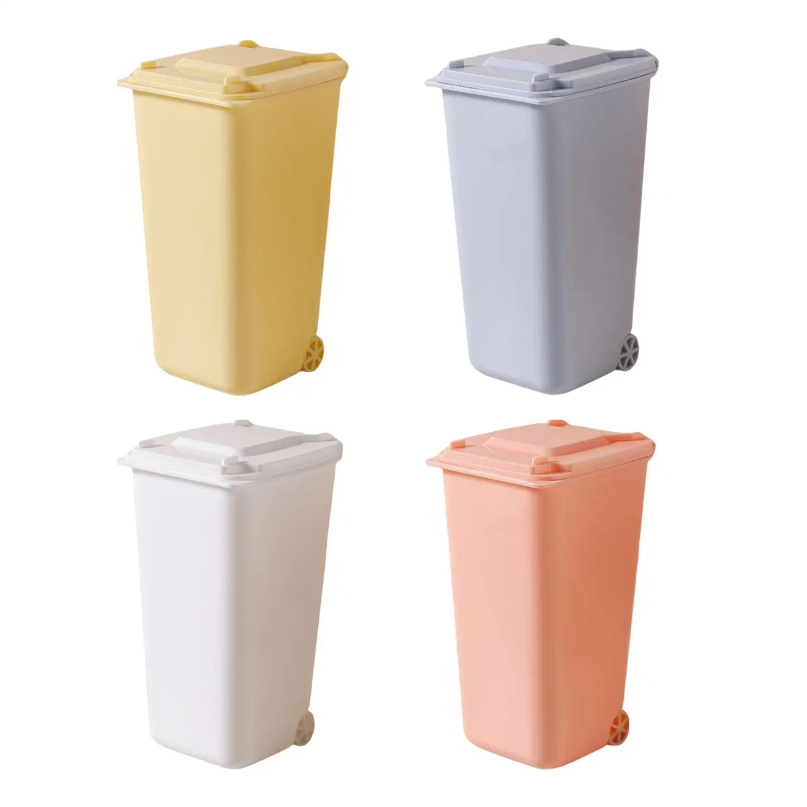 Mini Storage Organizer Multifunctional Household Garbage Bucket Waste Can Wastebasket for Dorm Indoor Cars Kitchen Countertop