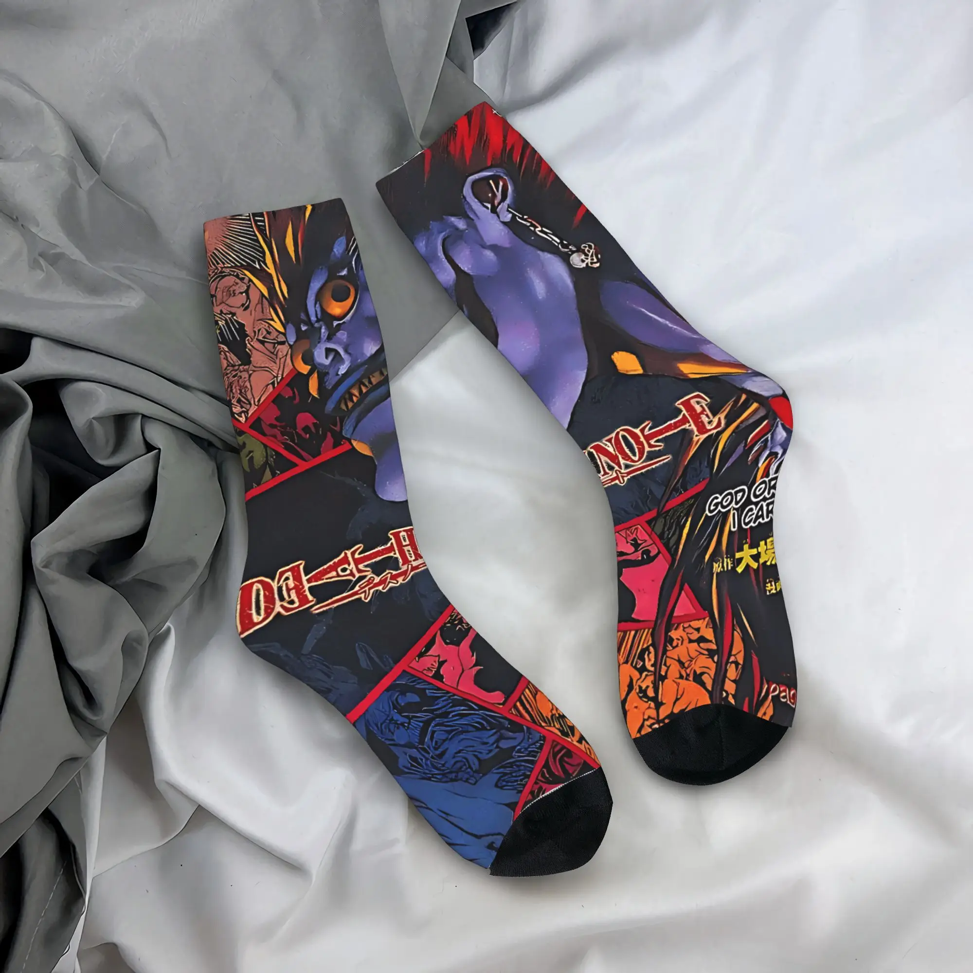 أنيمي جوجوس مغامرة غريبة الجوارب جوارب غير رسمية الشتاء عدم الانزلاق الرجال الجوارب لينة مخصص الجري الجوارب