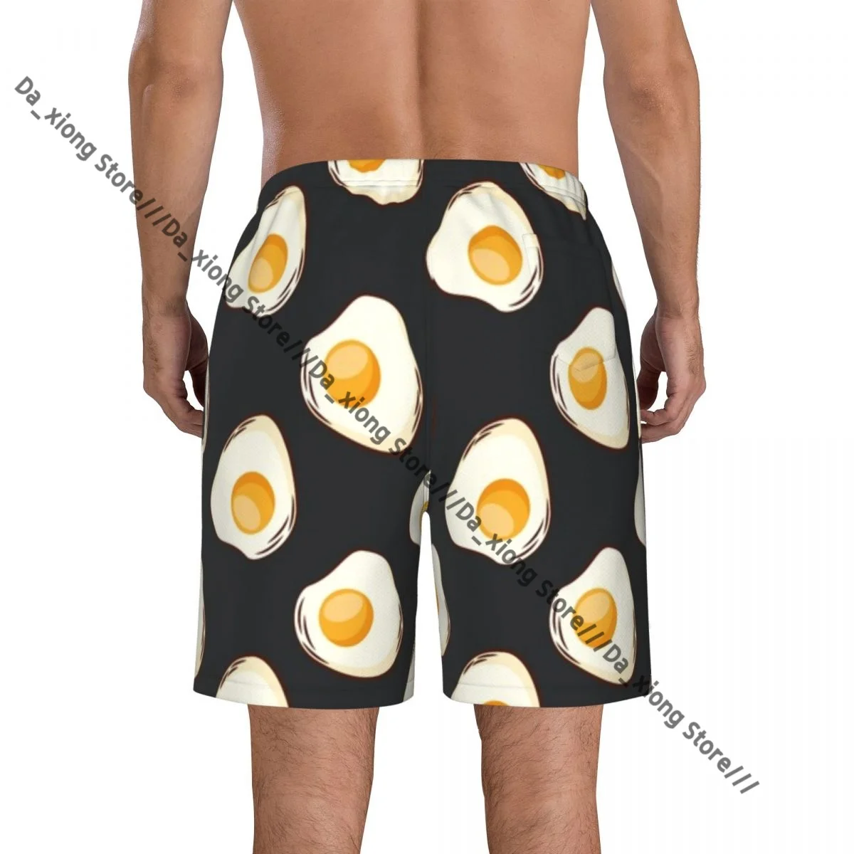 อาหารทอดไข่รูปแบบกางเกงขาสั้นว่ายน้ําแห้งเร็วสําหรับชายชุดว่ายน้ําชุดว่ายน้ํา Trunk ชุดว่ายน้ําชายหาด