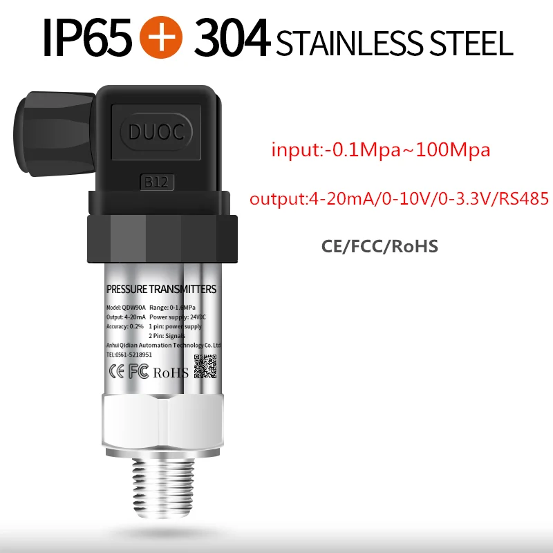 4-20mA 0-3.3V przetwornik ciśnienia-0.1Mpa 0.5Mpa przetwornik G1/4 \'M20*1.5 NPT1/4\' G1/2 czujnik ciśnienia DC24V 12V woda gazowa