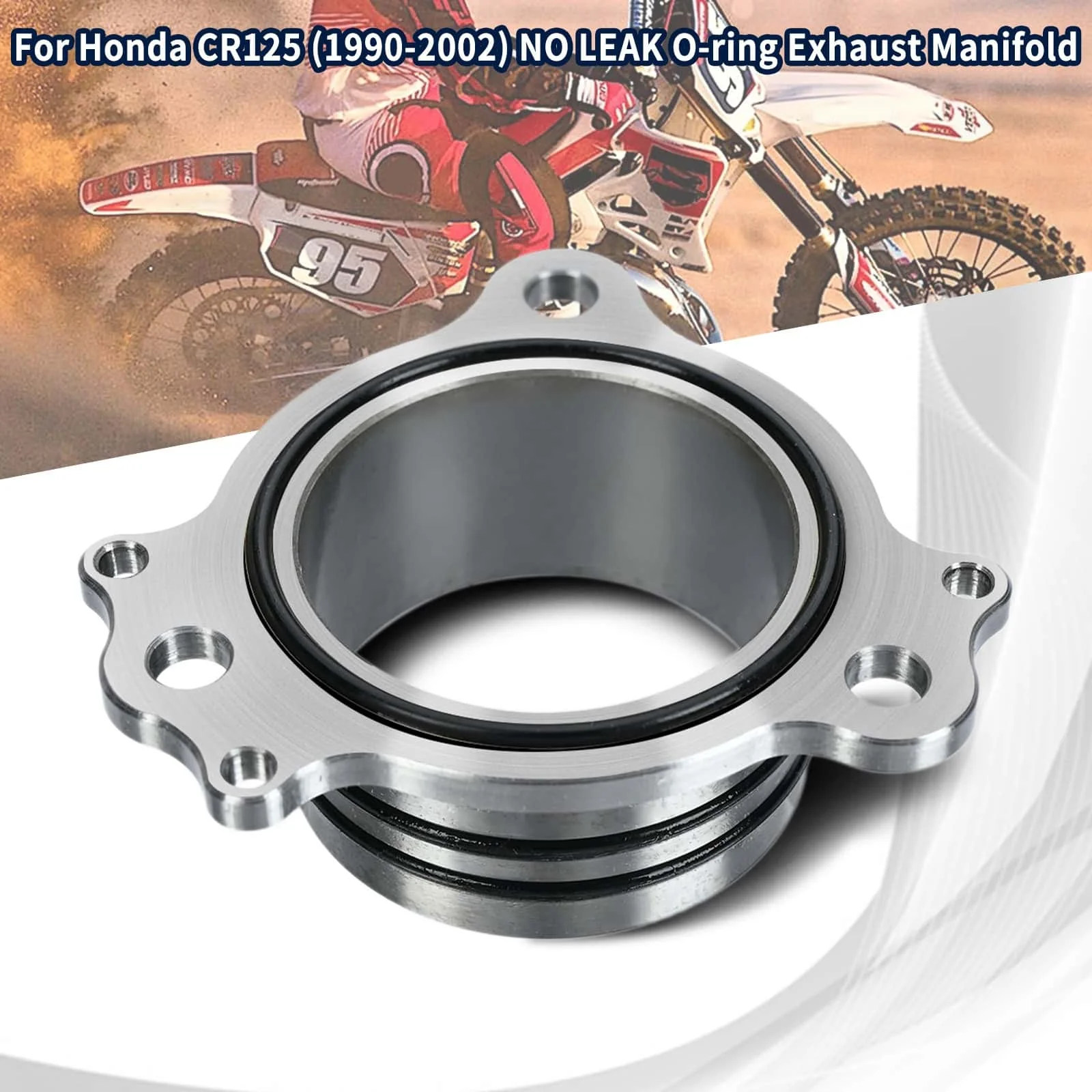 Motorcycle NO LEAK O-ring Exhaust Manifold Flange O-rings Motor Replacement Tools Parts For Honda CR125 1990-2002
