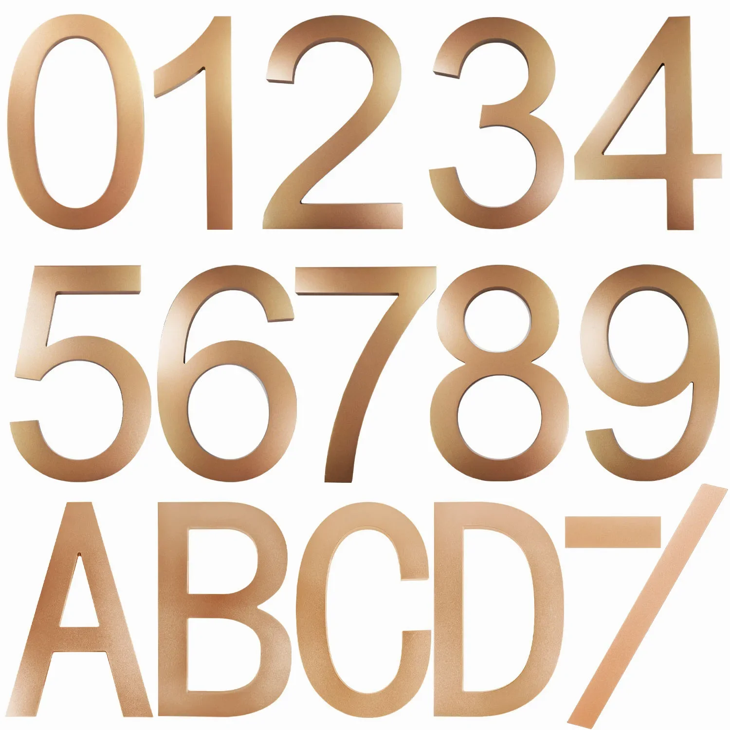 8-inch/200mm acrylic semi-perforated golden hotel villa homestay community floor digital house number Custom Plaques