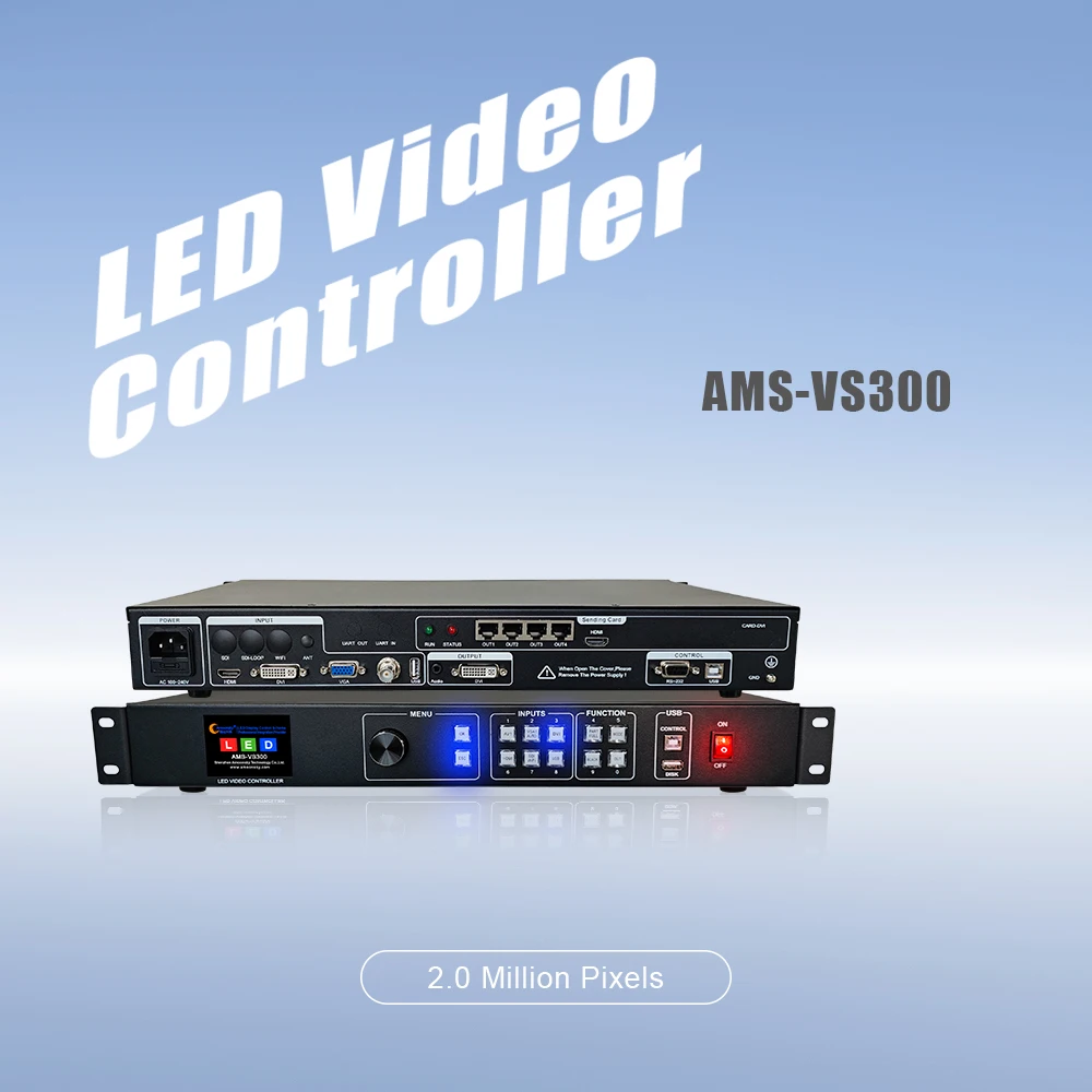 Amoonsky VS300 LED Video Wall Controller All in one LED Video Processor Integrated LED Sending Card Support Novastar Linsn Huidu