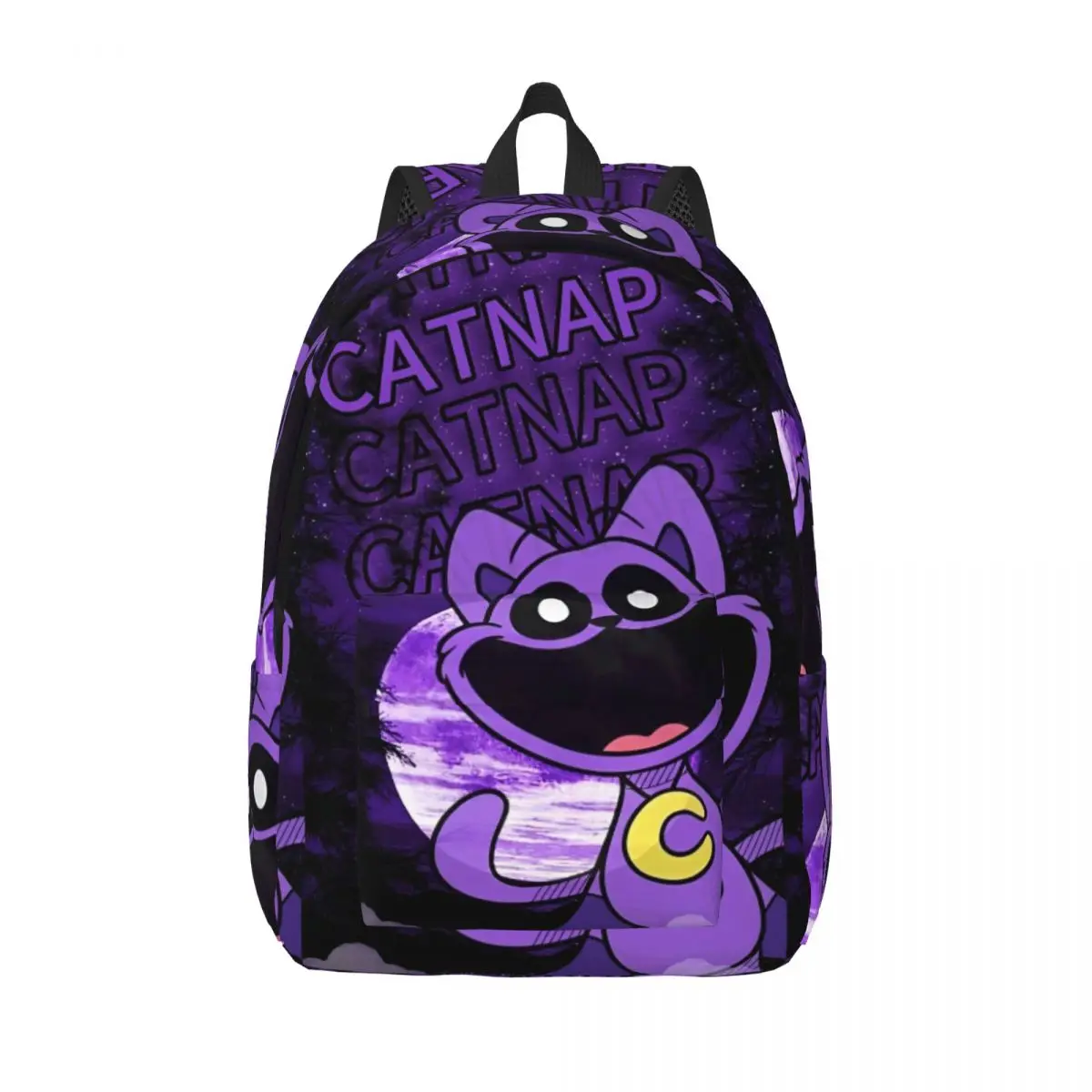 CatNap Smiling Critters Backpack for Boy Girl Kids Student School Bookbag Canvas Daypack Kindergarten Primary Bag Lightweight