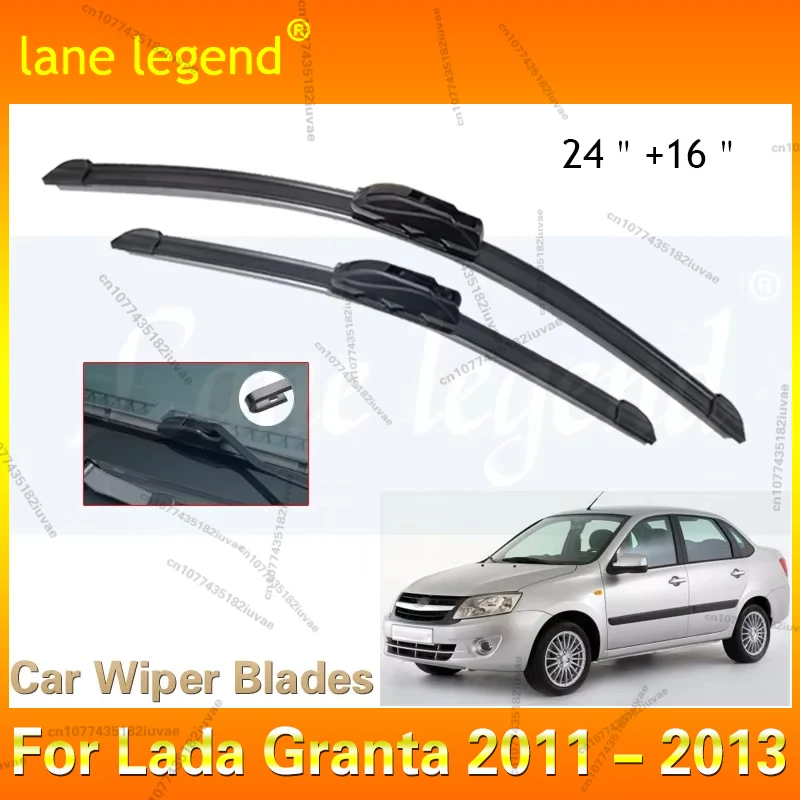 

Car Wiper LHD Front Wiper Blades For Lada Granta 2011 - 2013 Windshield Windscreen Clean Window Car Rain Brushes 24"+16"