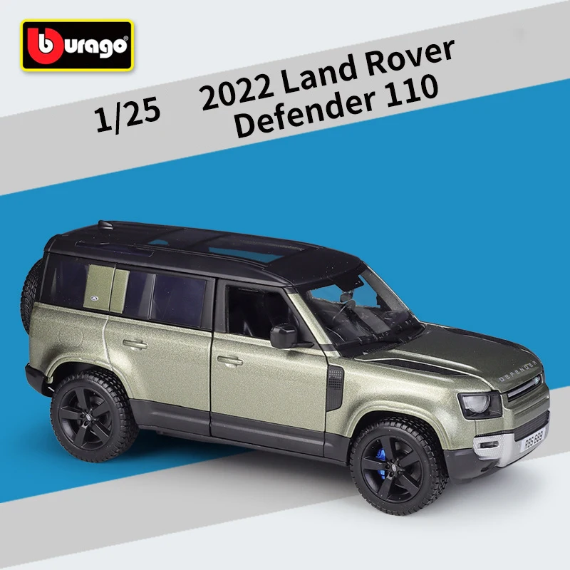 Bburago 1:24 Land Rover Defender 110 SUV Samochód ze Stopu Odlewany i Zabawki Pojazdy Model Samochodu Miniaturowy Model Samochodu Zabawka dla Dzieci