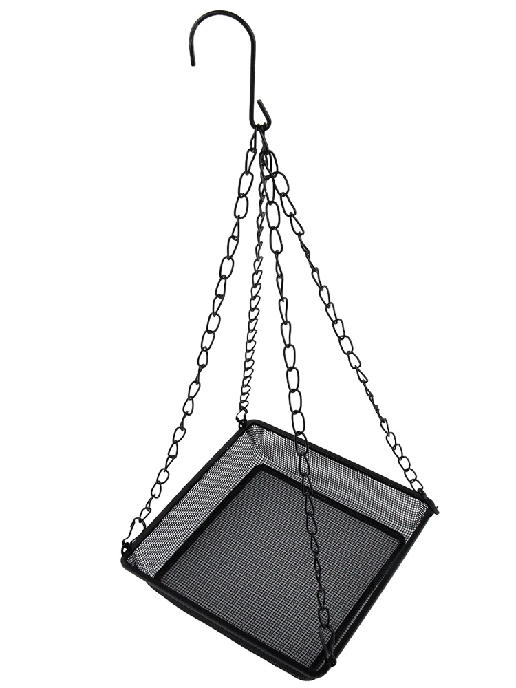 Hanging Iron Bird Feeding Hanger for Attracting Various Birds While Adding a Decorative for element to Your Garden