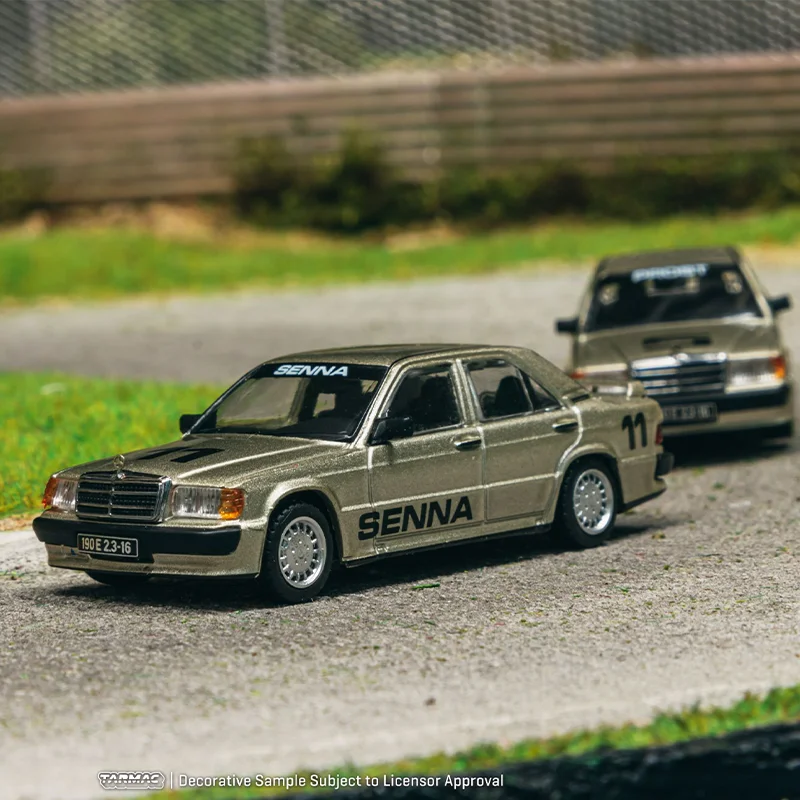 TARMAC WERKT 1/64 190E 2.3-16 SENNA 1984-legering motorvoertuig speelgoed spuitgieten metalen model collectie jongen kerstcadeaus