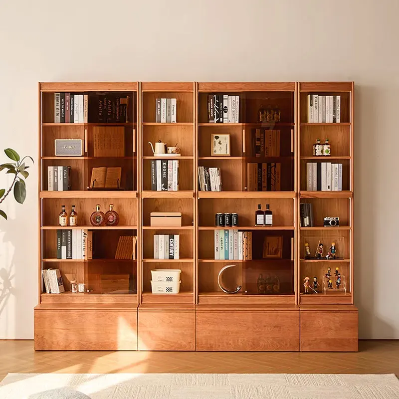 カスタマイズ可能な北欧コンビネーション本棚モダンでシンプルなリビングルームフルウォールカードシート本棚収納キャビネット