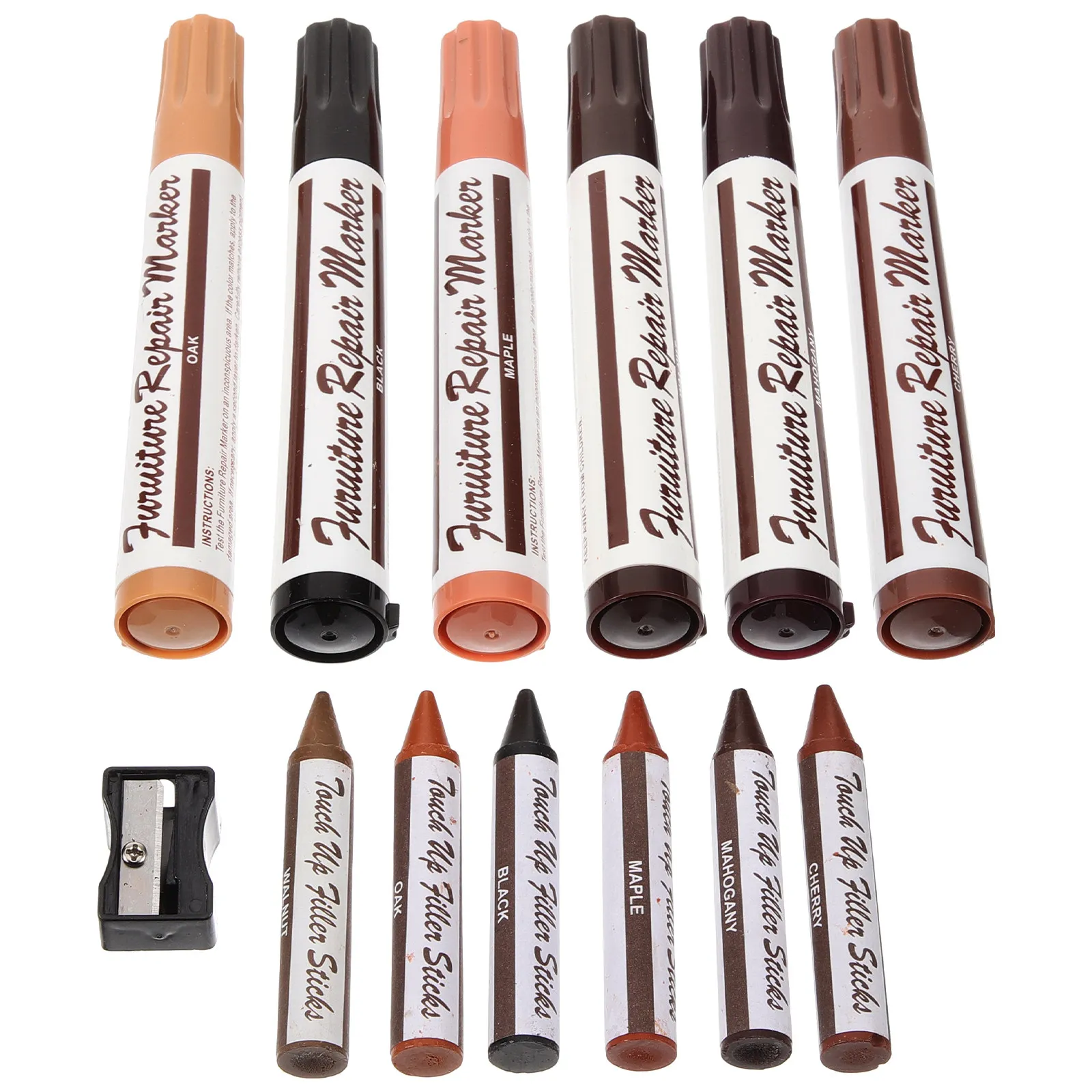 

1Set Furniture Repair Pen Scratch Repair Markers Touch-Up Paint Pens for Wooden Floor Furniture Moldings DIY Home