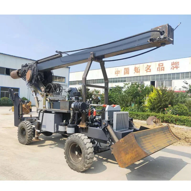 YG Rotary Pile Driver Rock Drilling Rig Machine High Speed Solar Pile Driver Hole Small Hydraulic Drill Rig Construction Machine