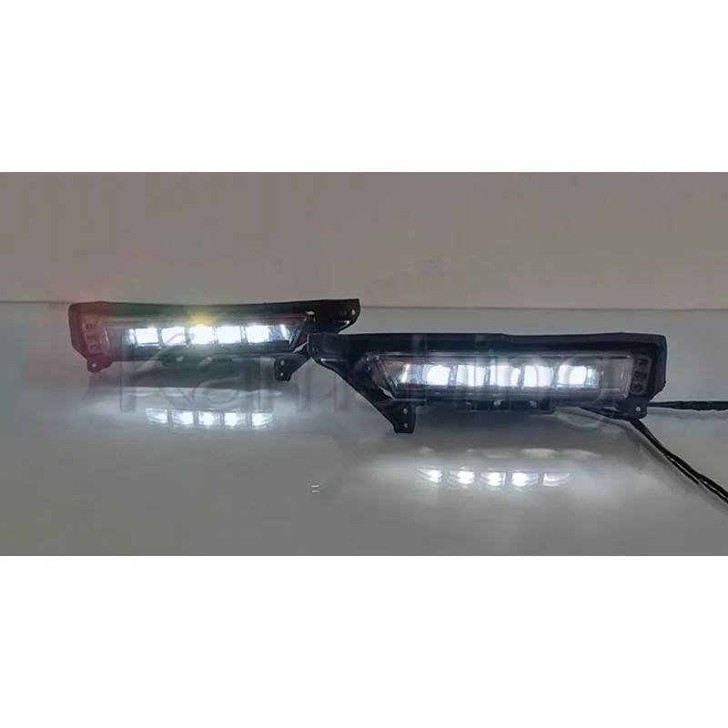 Kamshing 1 Set Modifying LED Daytime Running Light DRL For Honda HRV Vezel 2023-2025 Front Fog Light Fog Lamp Daytime Light