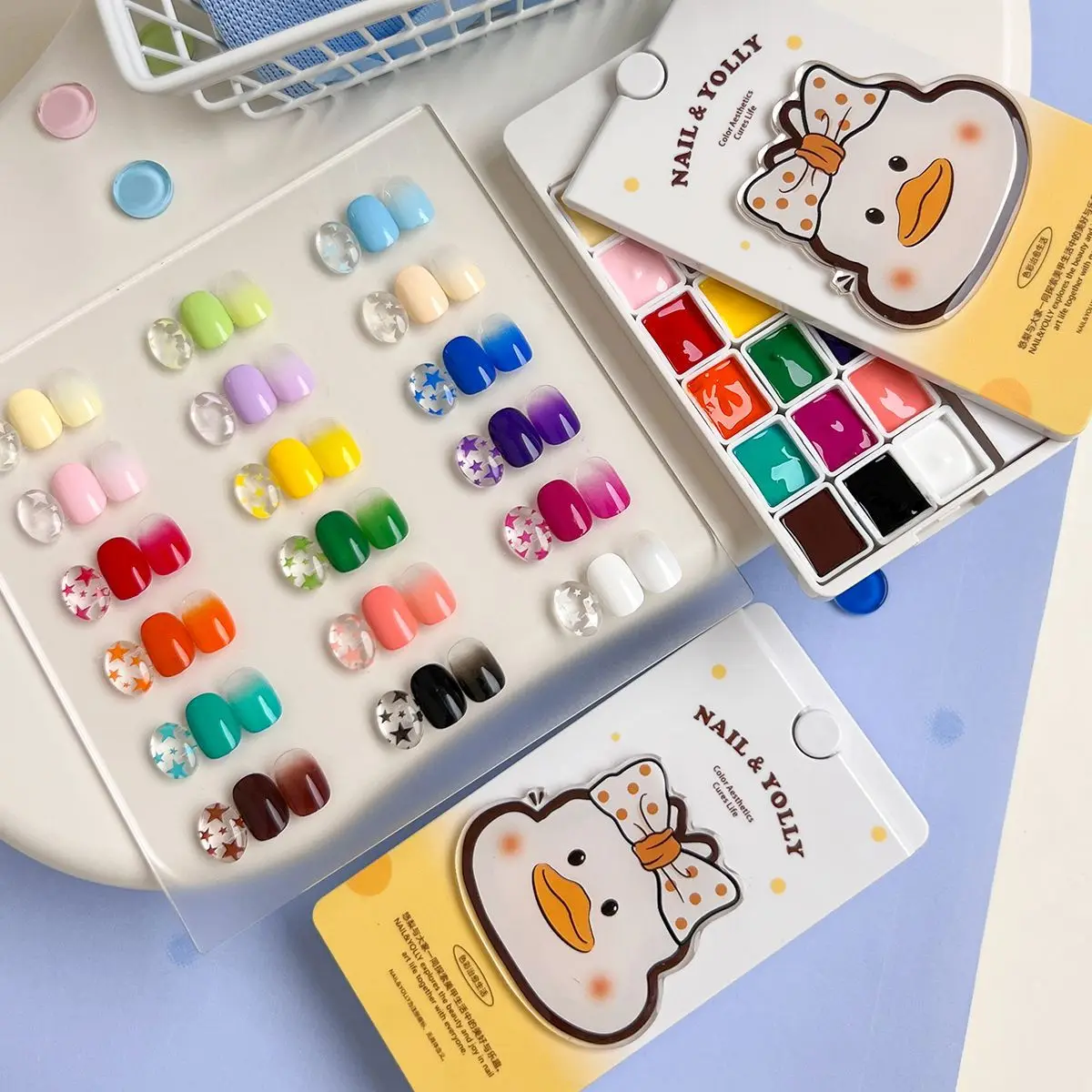 4 in 1 パットペイントジェルネイルポリッシュセット 18色 セミパーマネント ソークオフ UV LED ネイルジェル バーニッシュ グラデーション ネイルアートDIY用