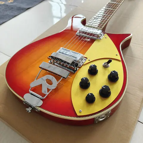 Sunset Gradient Waterdrop-shaped Electric Guitar, Golden Pickguard with Dual Pickups, Rich Tone, Suitable for Practice and Performances, Shipped from Local Warehouse, 21 Frets, 6 Strings