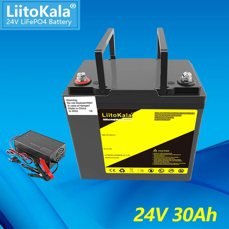 LiitoKala 24V 30Ah lifepo4 battery Power Batteries For 8S 29.2V RV Campers Golf Cart Off-Road Off-grid Solar Wind