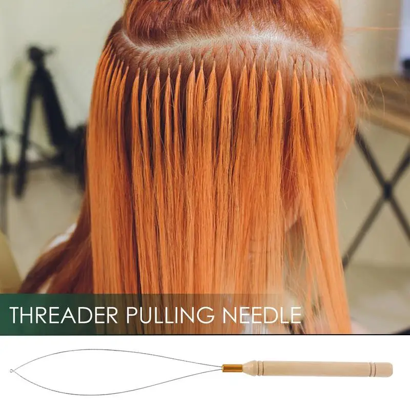 Needle Threader DIY Handheld Threading Device Automatic Hair Extension Threader Cross Stitching Household Sewing Accessories