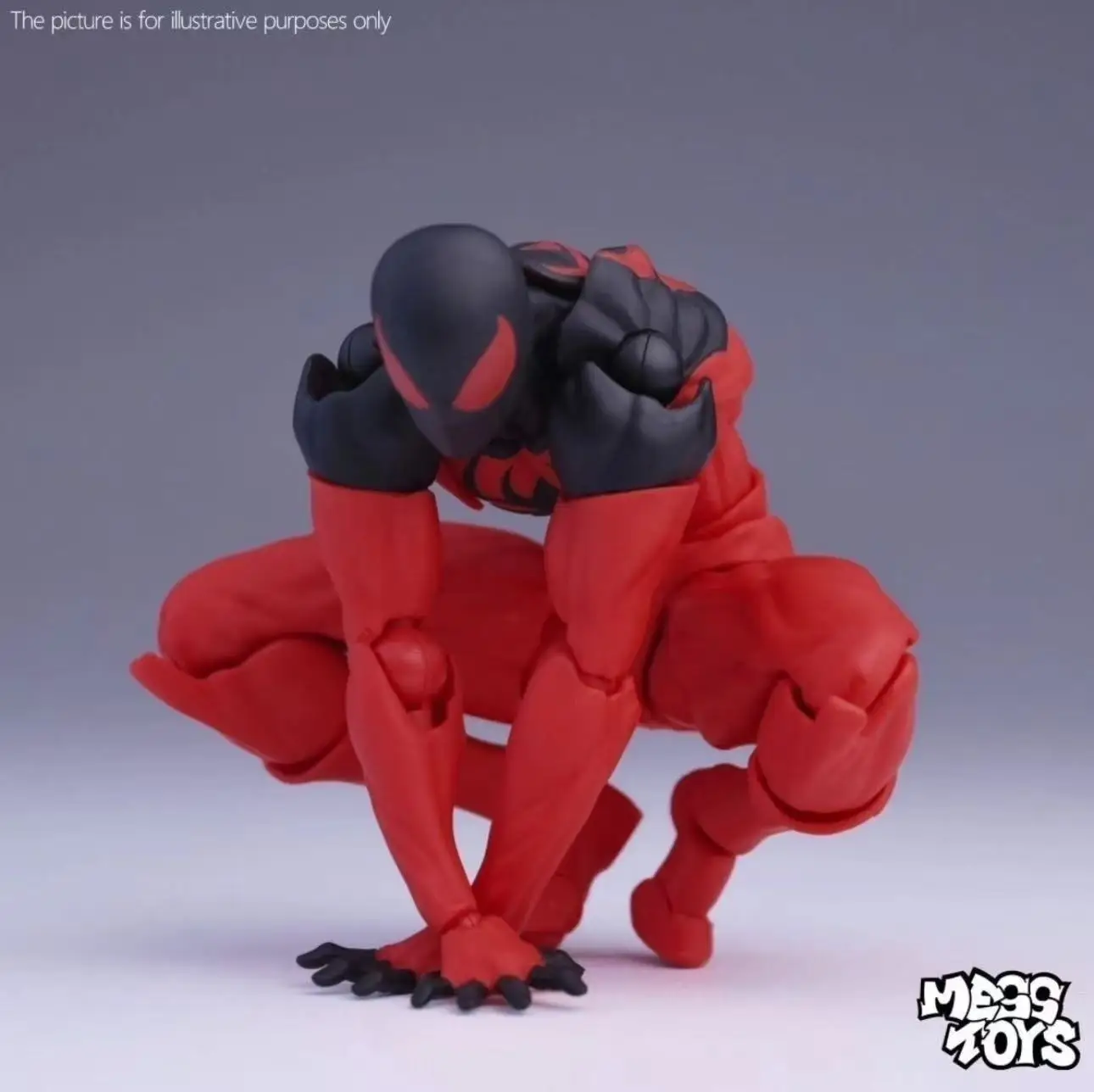 

MESS TOYS Kane Parker Scarlet Neighbor Scarlet Spider-Man Black and Red Warsuit Joint Hands-on Model