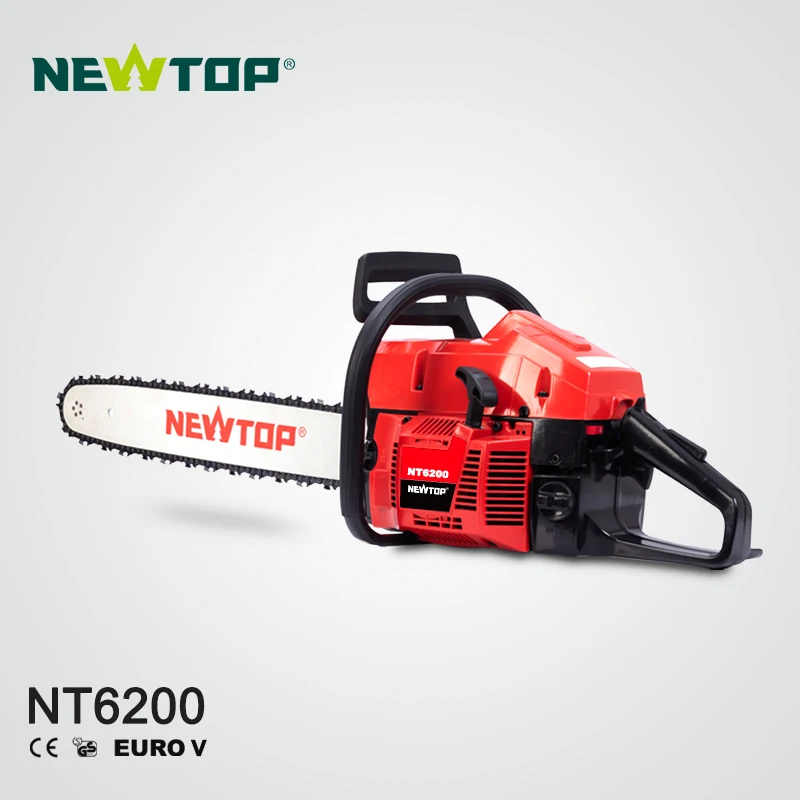 Big power Gasoline Chainsaw NT6200 NEWTOP chain saw with 24 inch solid tip bar