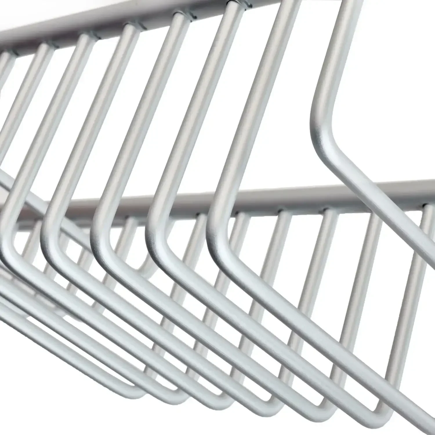 (عبوة من قطعتين) رف تجفيف الأطباق فوق الحوض - سلة علبة ألومنيوم، فضي - منظم حوض موفر للمساحة #2