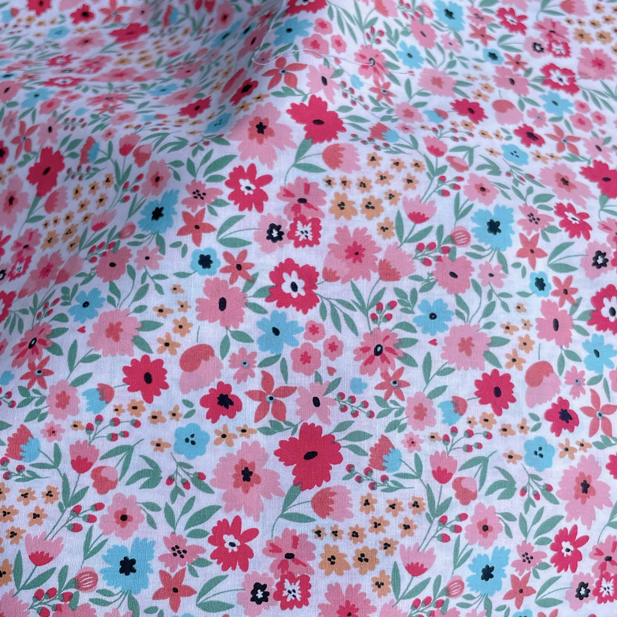 Chartwell-Tissu floral à impression numérique, 100% coton, design original 40S, pour la couture de robes de gril, jupe de styliste pour enfants